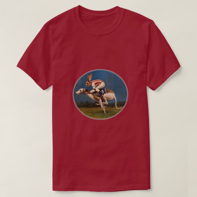 Whippet Racer Funny T-Shirt (Design Front)