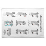 Whippet Semaphore Cloth Placemat