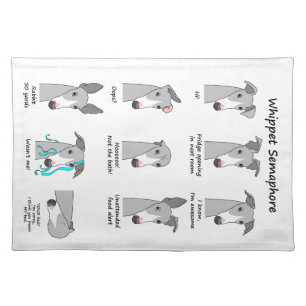 Whippet Semaphore Cloth Placemat