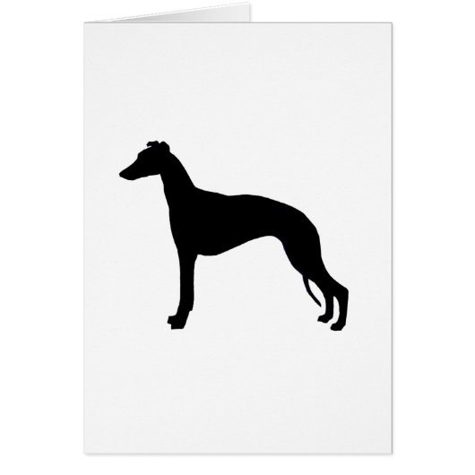 whippet silhouette cards (Front)