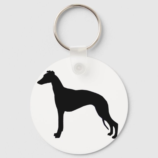 whippet silhouette keychain (Front)