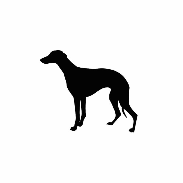 Whippet Silhouette Statuette (Front)