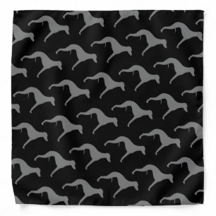 Whippet Silhouettes Pattern Bandana