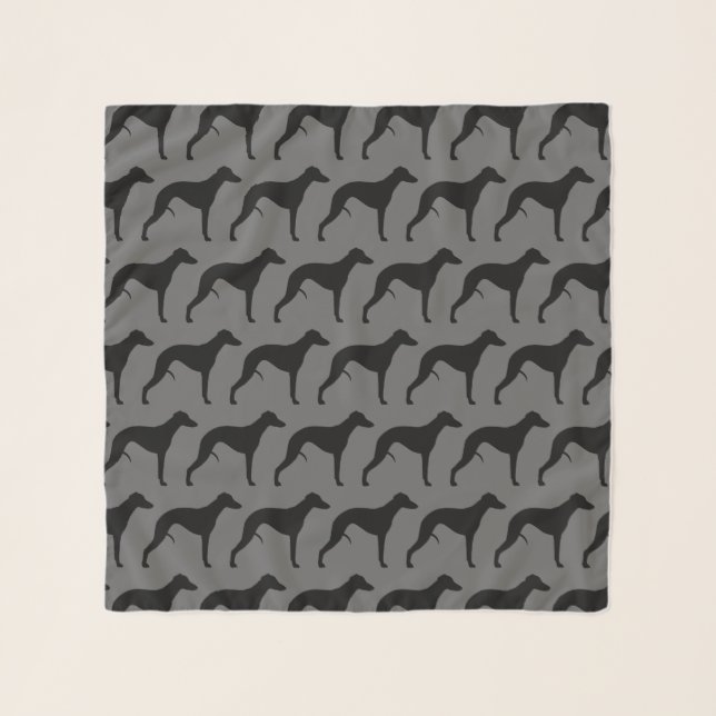 Whippet Silhouettes Pattern Scarf (Front)