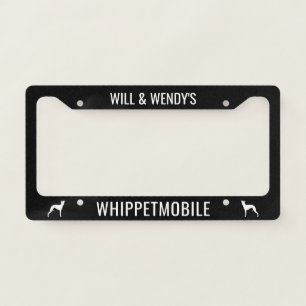 Whippet Silhouettes Whippetmobile Custom License Plate Frame