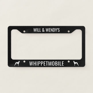Whippet Silhouettes Whippetmobile Custom License Plate Frame
