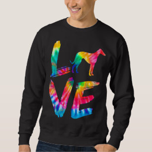 Whippet Tie Dye Love Dog Mom Dad Sweatshirt