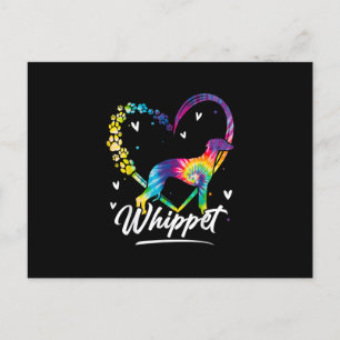 Whippet Tie Dye Rainbow Dog Lover Gift T-Shirt Holiday Postcard