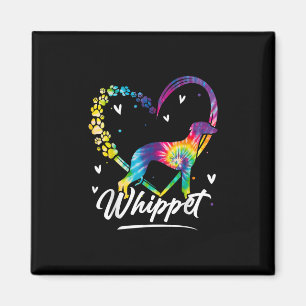 Whippet Tie Dye Rainbow Dog Lover Gift T-Shirt Magnet