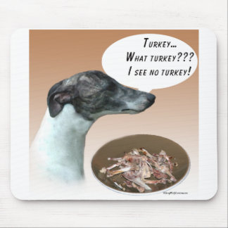Whippet Turkey Mouse Pad