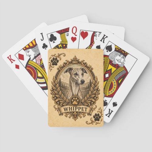 Whippet, Vintage Heritage Dog Poker Cards