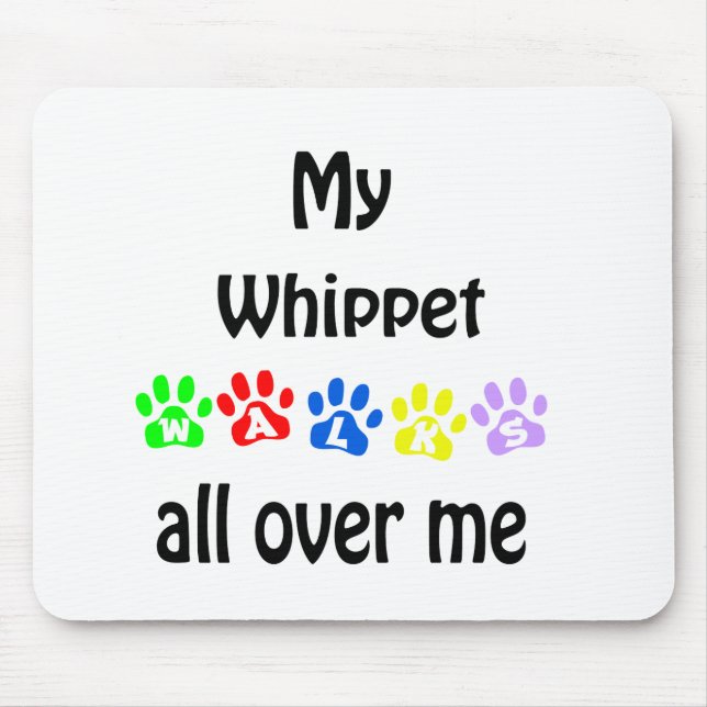 Whippet Walks Design Mouse Pad (Front)
