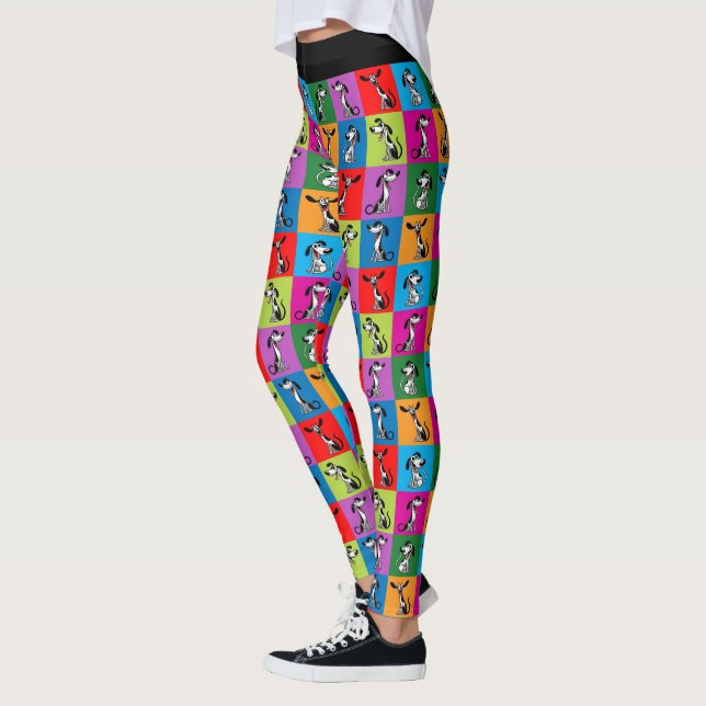 Whippet Whimsy Cozy Leggings (Left)