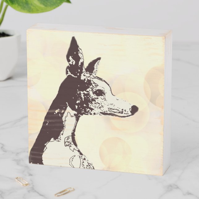Whippet Wooden Box Sign (In Situ Horizontal)