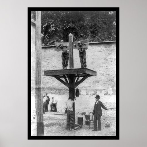 Whipping Post in Delaware 1907 Poster | Zazzle