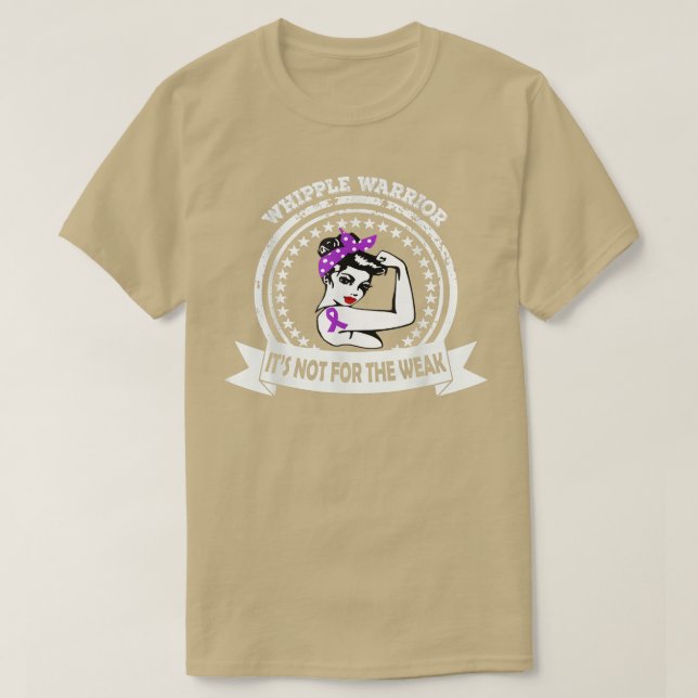 Whipple Warrior MomPurple Ribbon Awareness  T-Shirt (Design Front)