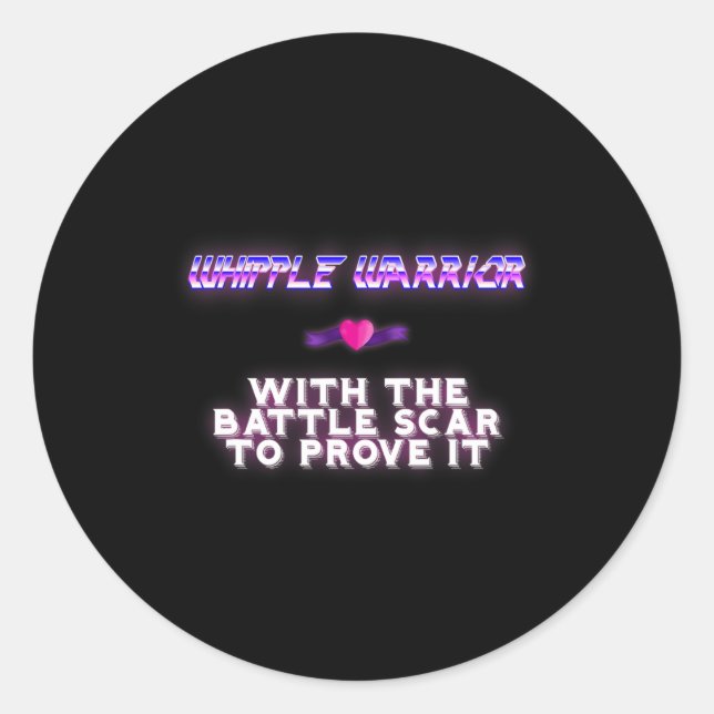 Whipple Warrior Pancreatic Cancer Awareness   Classic Round Sticker (Front)