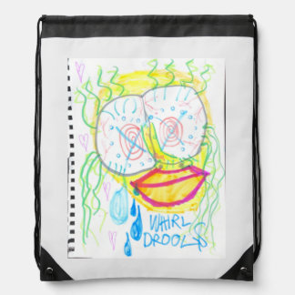"WHiRL-DROOL$" by thaddeus & crimson's Adam Moyer Drawstring Bag