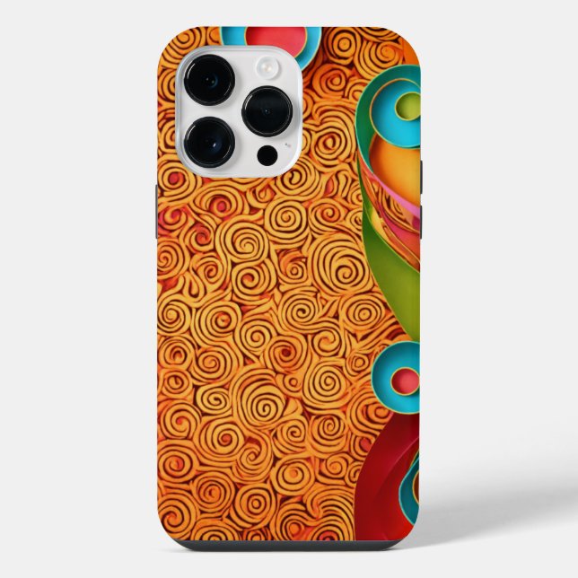 Whirl of Color Patterned Elegance Iphone Case (Back)