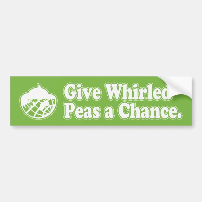 Whirled Peas Bumper Stickers