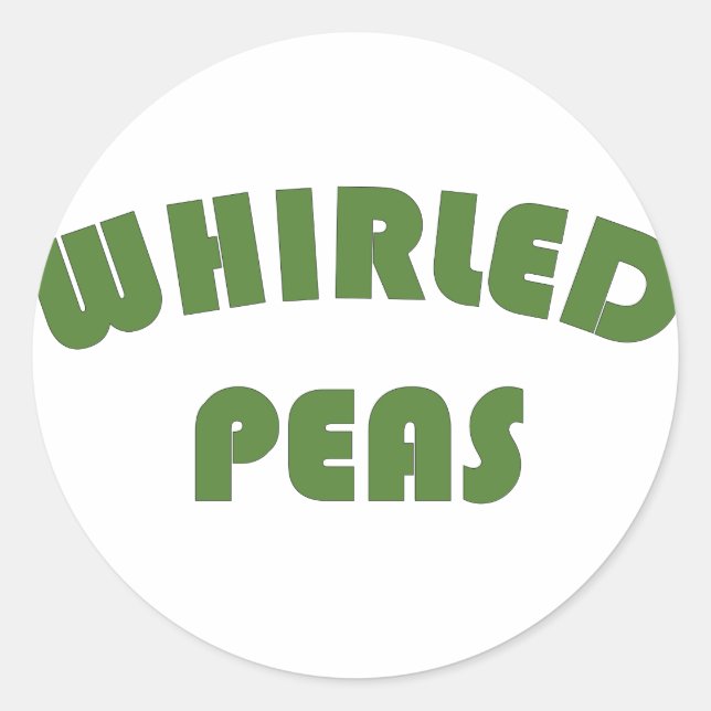 Whirled Peas Classic Round Sticker (Front)