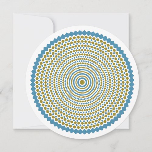 Whirligig Thank Your Card in Blue and Gold