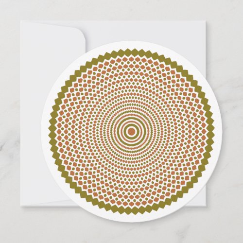 Whirligig Thank Your Card in Olive and Sienna