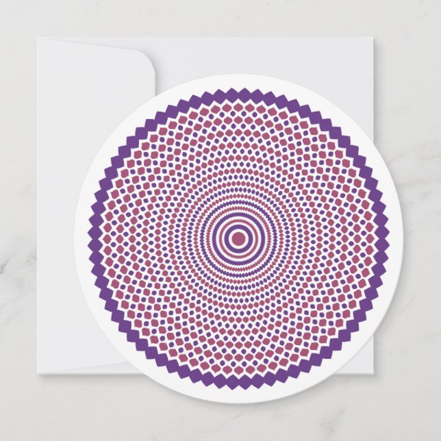 Whirligig Thank Your Card in Violet and Poppy	 (Front)
