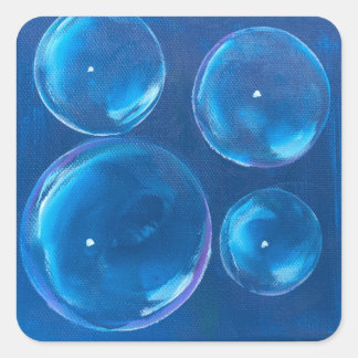 Whirling Bubbles Square Sticker