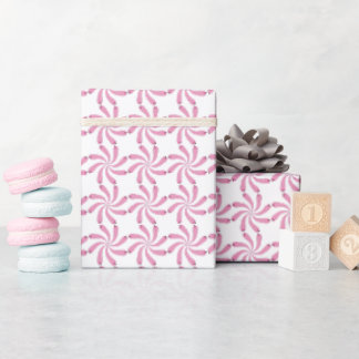 Whirling Petal Pattern Wrapping Paper