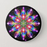 Whirling Rainbow Woman Button at Zazzle
