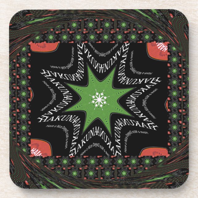 Whirling stars background beverage coaster (Front)