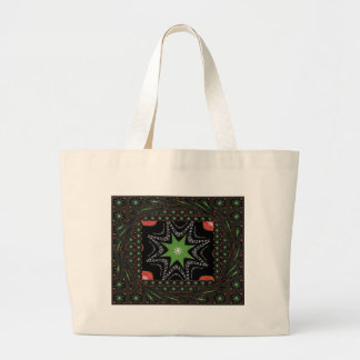 Whirling stars background large tote bag