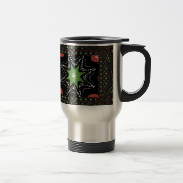 Whirling stars background travel mug (Right)