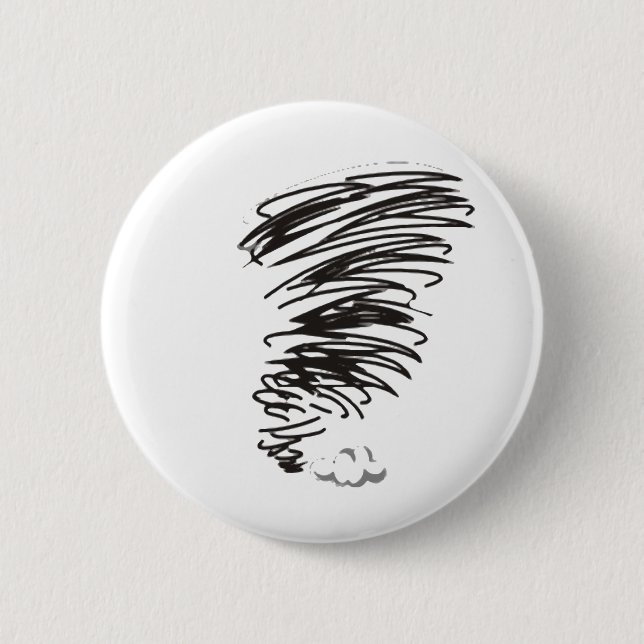 Whirling Tornado Pinback Button (Front)