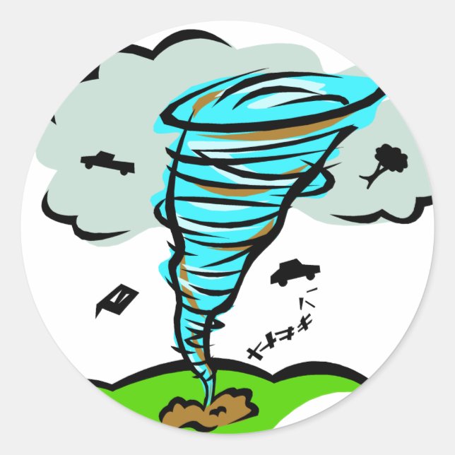Whirling Torndao Classic Round Sticker (Front)