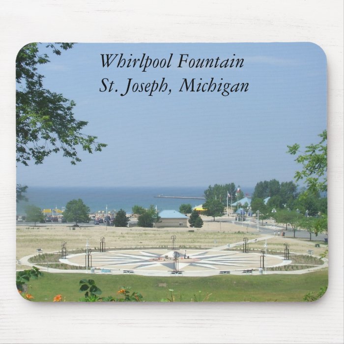 Whirlpool Fountain St. Joseph, Lake Michigan MI Mouse Pads