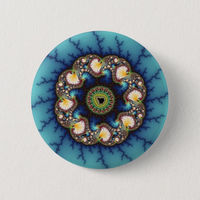 Whirlpool - Fractal Pinback Button (Front)