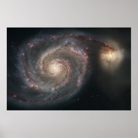 Whirlpool Galaxy M51+Companion Galaxy 36x24 (39x26