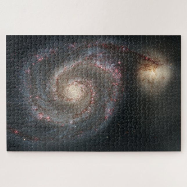 Whirlpool Galaxy (Space) (Universe) (Messier 51A) Jigsaw Puzzle (Horizontal)