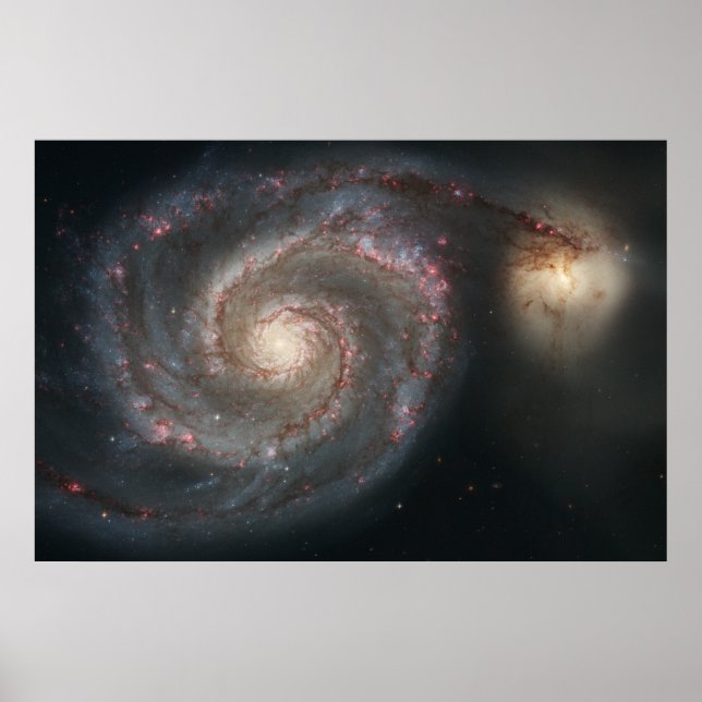Whirlpool Galaxy (Space) (Universe) (Messier 51A) Poster (Front)