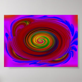 Whirlpool of blue poster