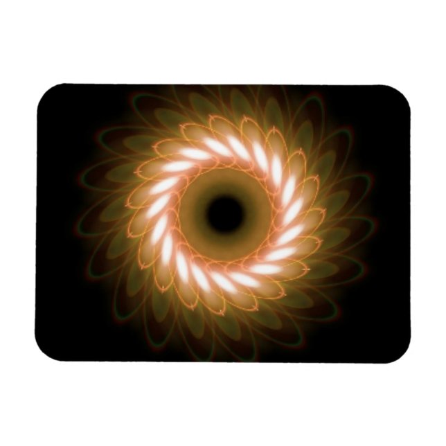 Whirlpool of Swirls Against Black Magnet (Horizontal)