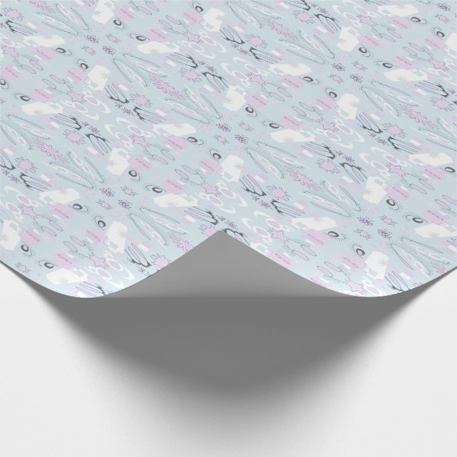 Whirlpool Weather Blue Purple Wrapping Paper (Corner)