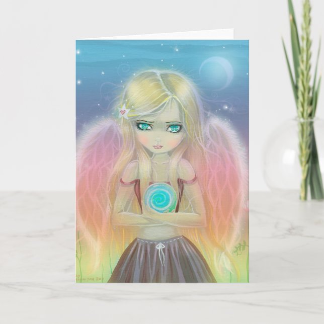 Whirlwind Angel Greeting Card (Front)