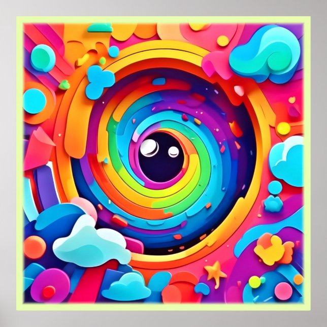 Whirlwind of Colorful Imagination Poster (Front)