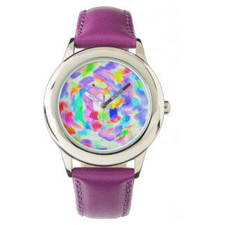 Whirlwind of colors inside a white watch! watch