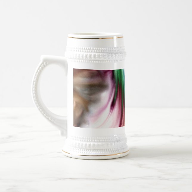 Whirlwind Rainbow Golden Snow Mirror Beer Stein (Left)