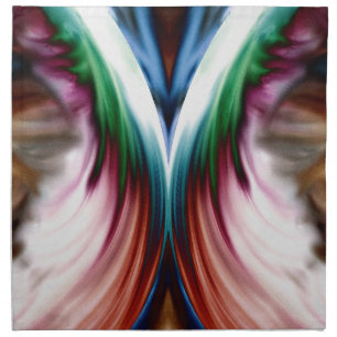 Whirlwind Rainbow Golden Snow Mirror Cloth Napkin