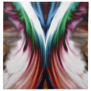 Whirlwind Rainbow Golden Snow Mirror Cloth Napkin